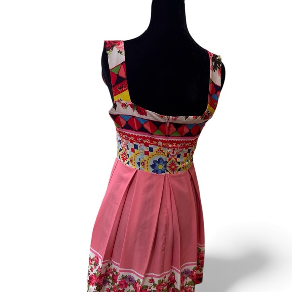 NWOT Pink Floral Summer Dress – Limited Edition by Ukrainian Designer – Size 8 - Picture 3 of 6